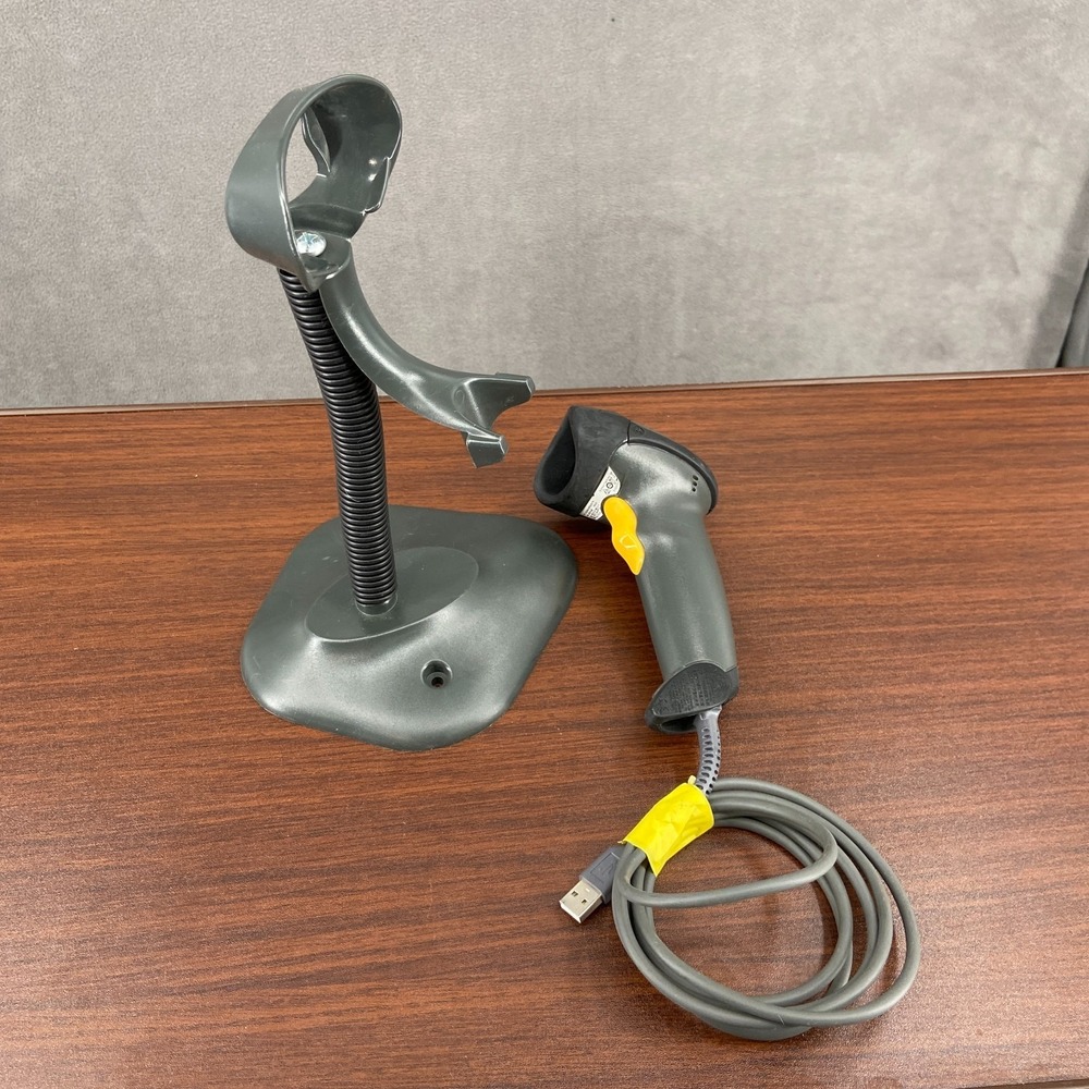Symbol LS2208-SR20007R Corded 1D‎ Laser Barcode Scanner with USB Cable and Stand